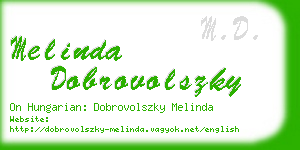melinda dobrovolszky business card